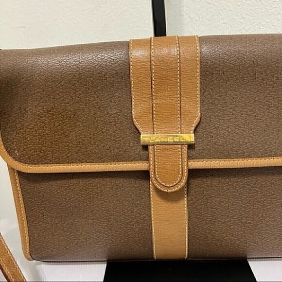 Lancel Brown Leather Vintage Shoulder Crossbody  Clutch Bag - Picture 3 of 14